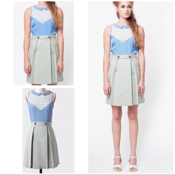 Modcloth Dresses & Skirts - EUC Dear Creatures Aviation Peter Pan Collar Dress